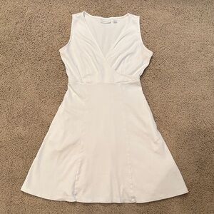 New York & Company White Sleeveless Mini Dress